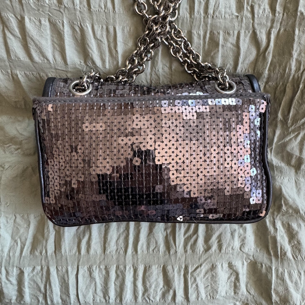 COACH SMALL SEQUIN TURNLOCK CROSSBODY - Picture 12 of 13